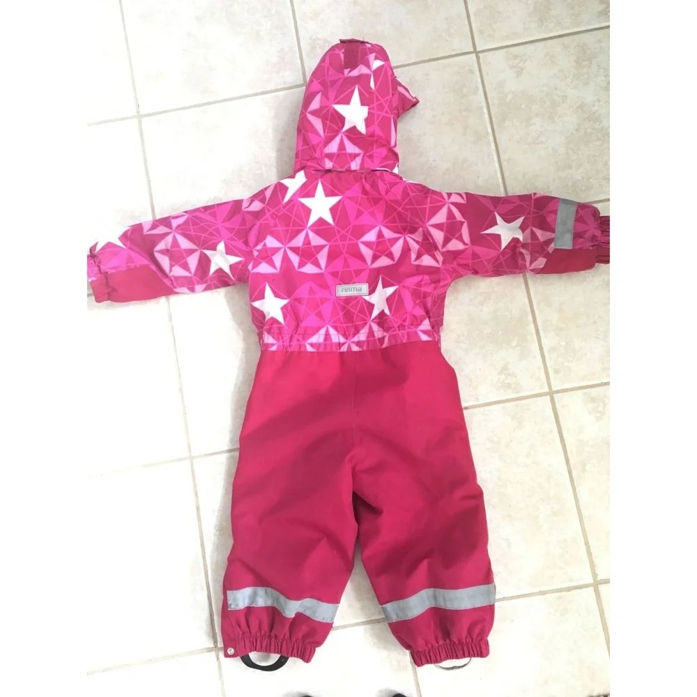 Snowsuit Girls' Pink EUC Star print